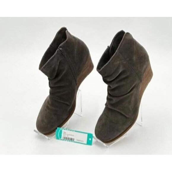 Diba Bailey Suede Bootie Women’s 9.5 Gray Leather Upper Ankle Boots - Picture 8 of 9